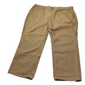 Schmidt Workwear Men's Canvas Lt Brown Carpenters Pant Size 46X30 Pre-Owned